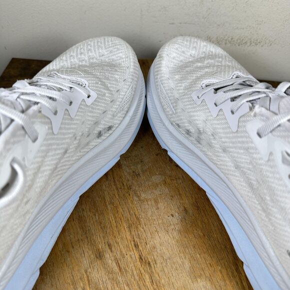 Hoka Clinton 9 White Athletic Shoes - Picture 6 of 9